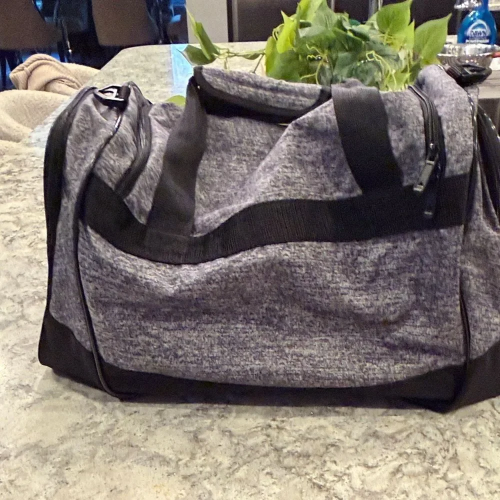 Adidas Black and Gray Men's Duffel Bag